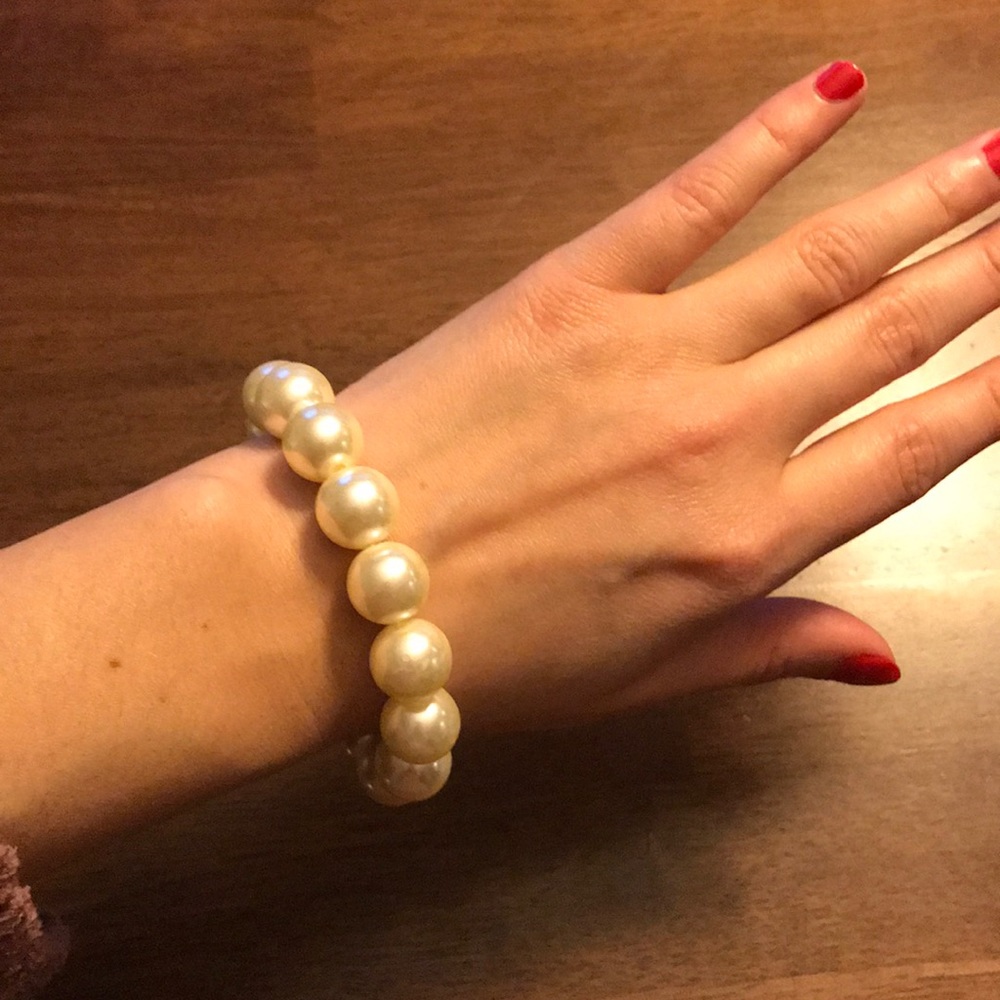 Faux pearl bracelet